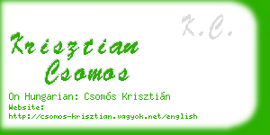 krisztian csomos business card