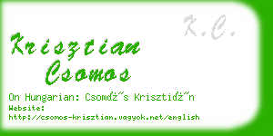 krisztian csomos business card